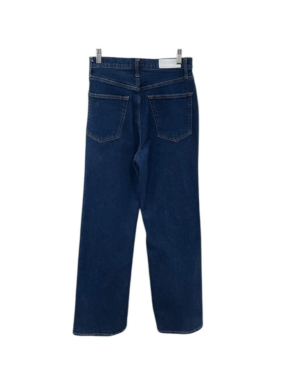Re/Done The 90’s Straight High Rise Loose Jeans SZ 28 Dark Denim Rigid Like - Picture 7 of 10